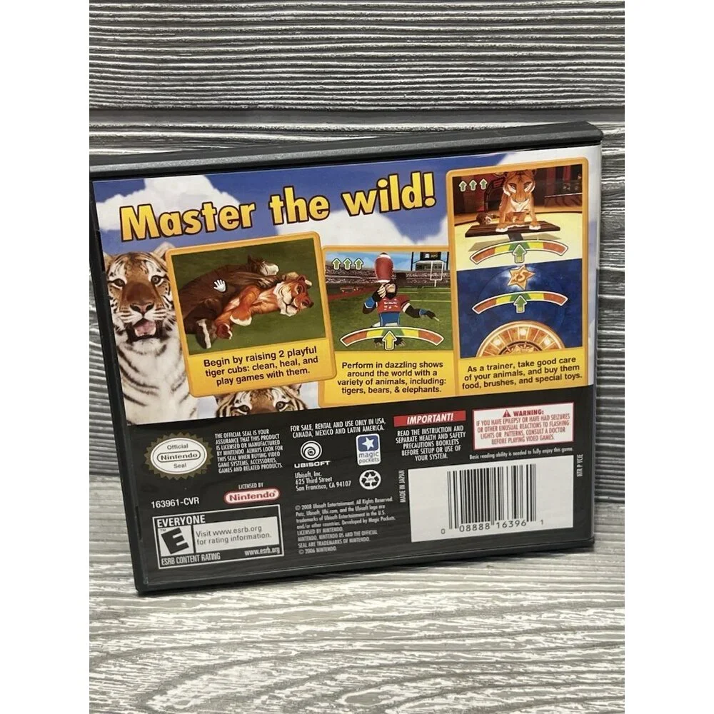 Petz Wild Animals: Tigerz (Nintendo DS, 2008) Works Complete